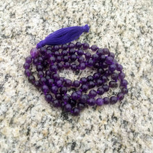 Amethyst 108 bead knotted