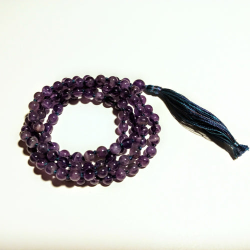 Amethyst 108 bead knotted