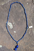 Lapis 108 bead knotted