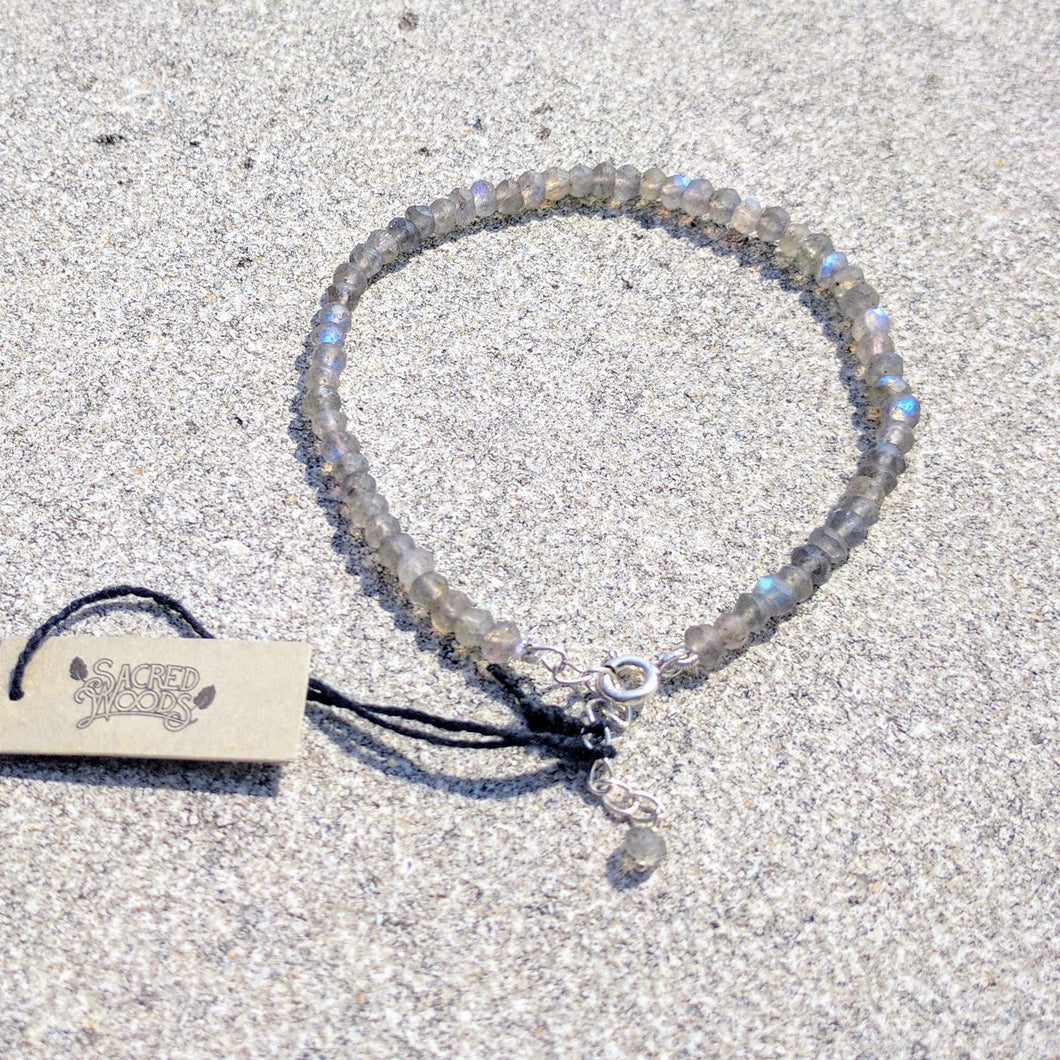 Labradorite faceted gemstone bracelet