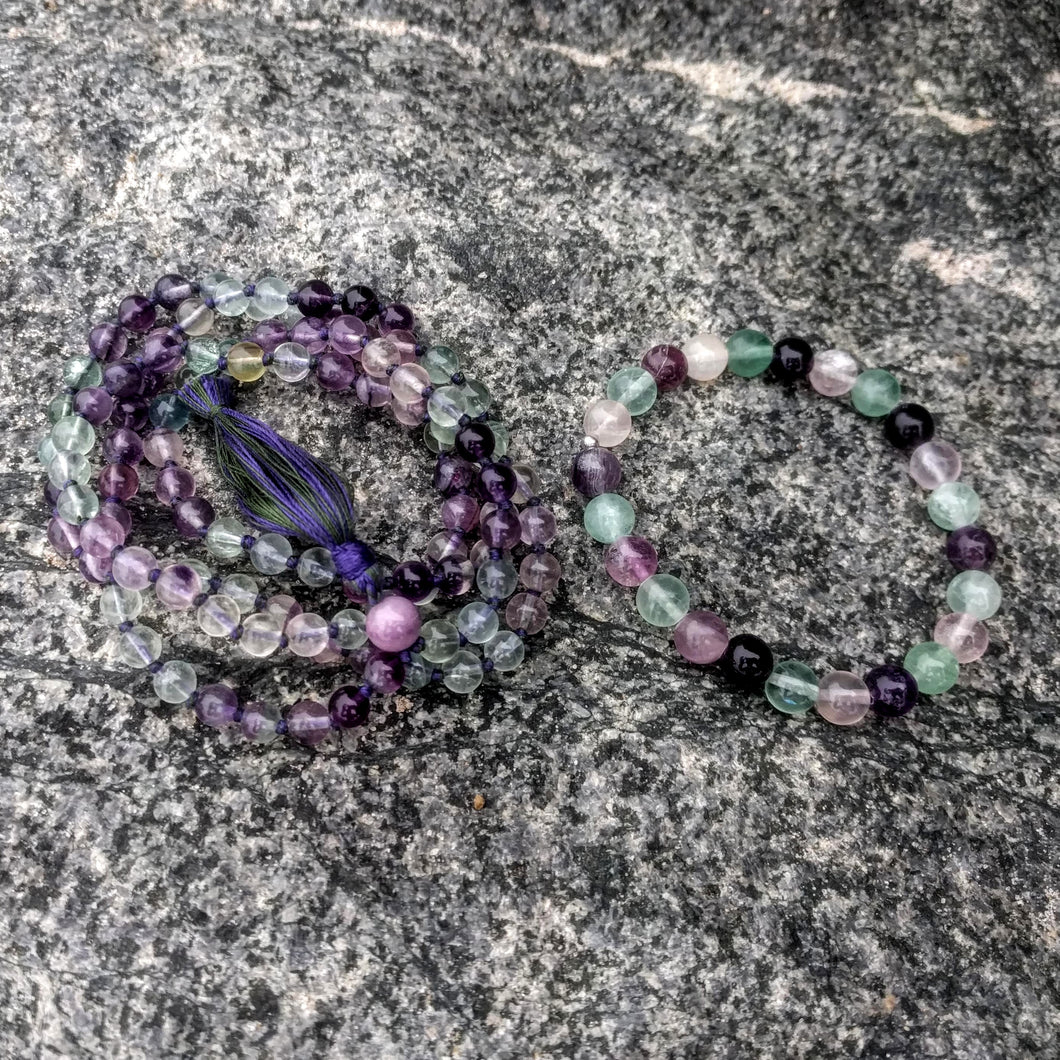 Purple-Green Fluorite Bracelet